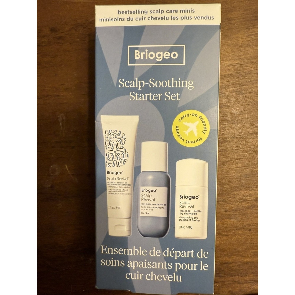 Briogeo Scalp Revival Starter Set Travel Size Shampoo Oil Dry Shampoo New Sealed